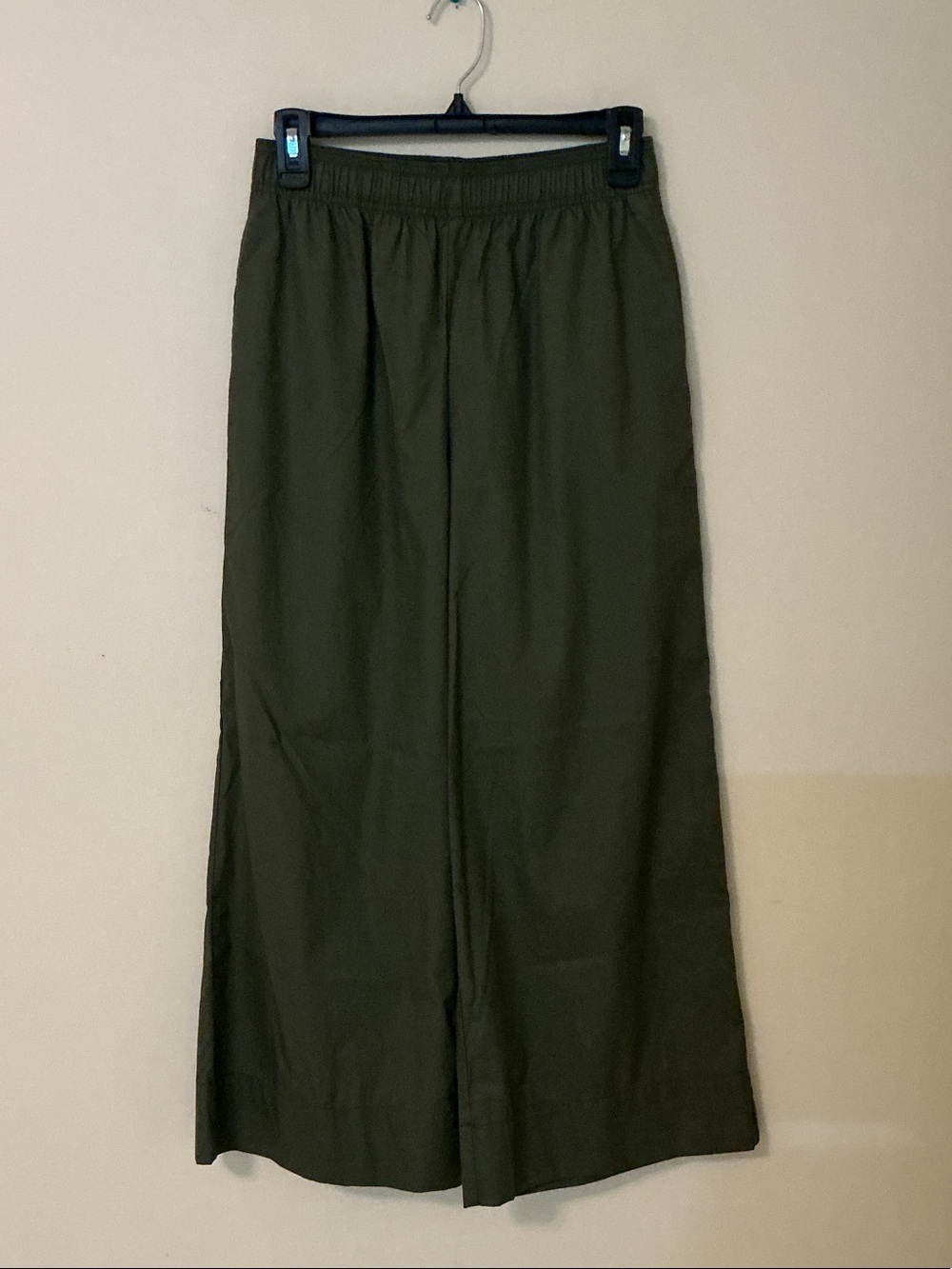 H&M Olive Green Wide-Leg Chinos